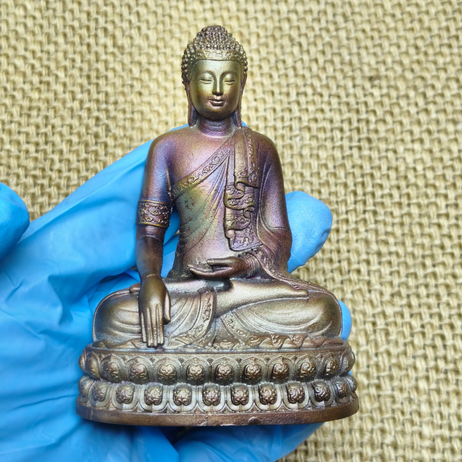 Pure copper Buddha Buddhism ornament Solid Artwork statue sculpture Collection