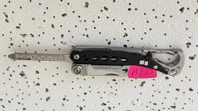 Vintage Leatherman Style CS Black Scissors File Knife Multi Tool – – – – –