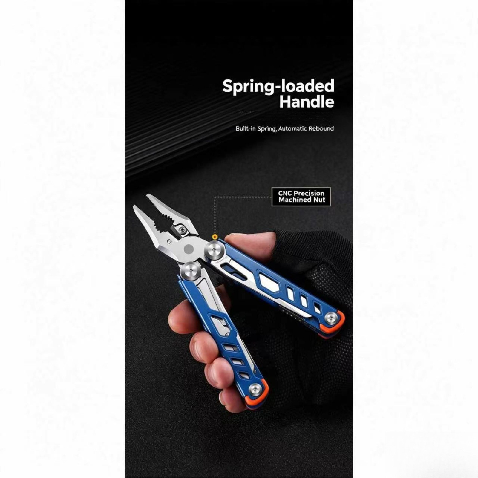 Outdoor Camping Hiking Stainless Steel Folding Multi Tool EDC Pliers