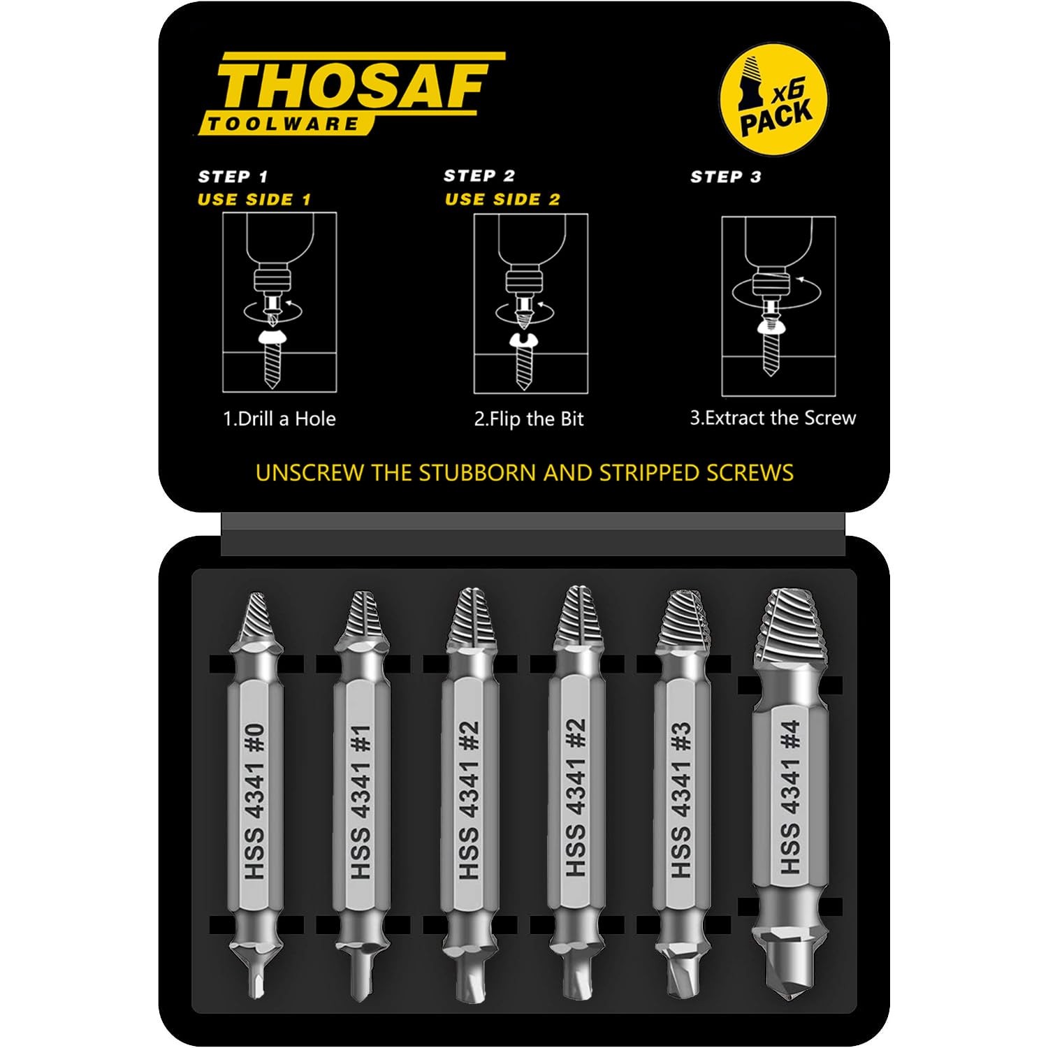 Gifts for Men,THOSAF Damaged Screw Extractor Set,Fathers Day Gifts for Dad from