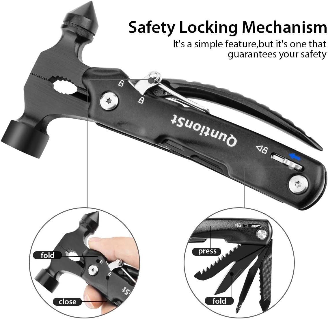 Mens Stocking Stuffers Gifts Men Survival Hammer Multitool,Christmas Gifts Dad