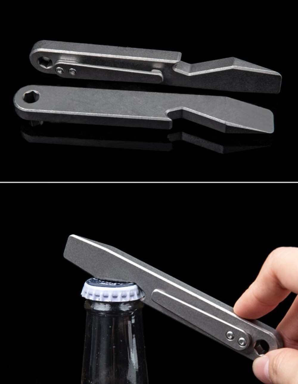 New Titanium Alloy Pocket Pry Bar Crowbar Opener Portable Outdoor EDC Multi Tool