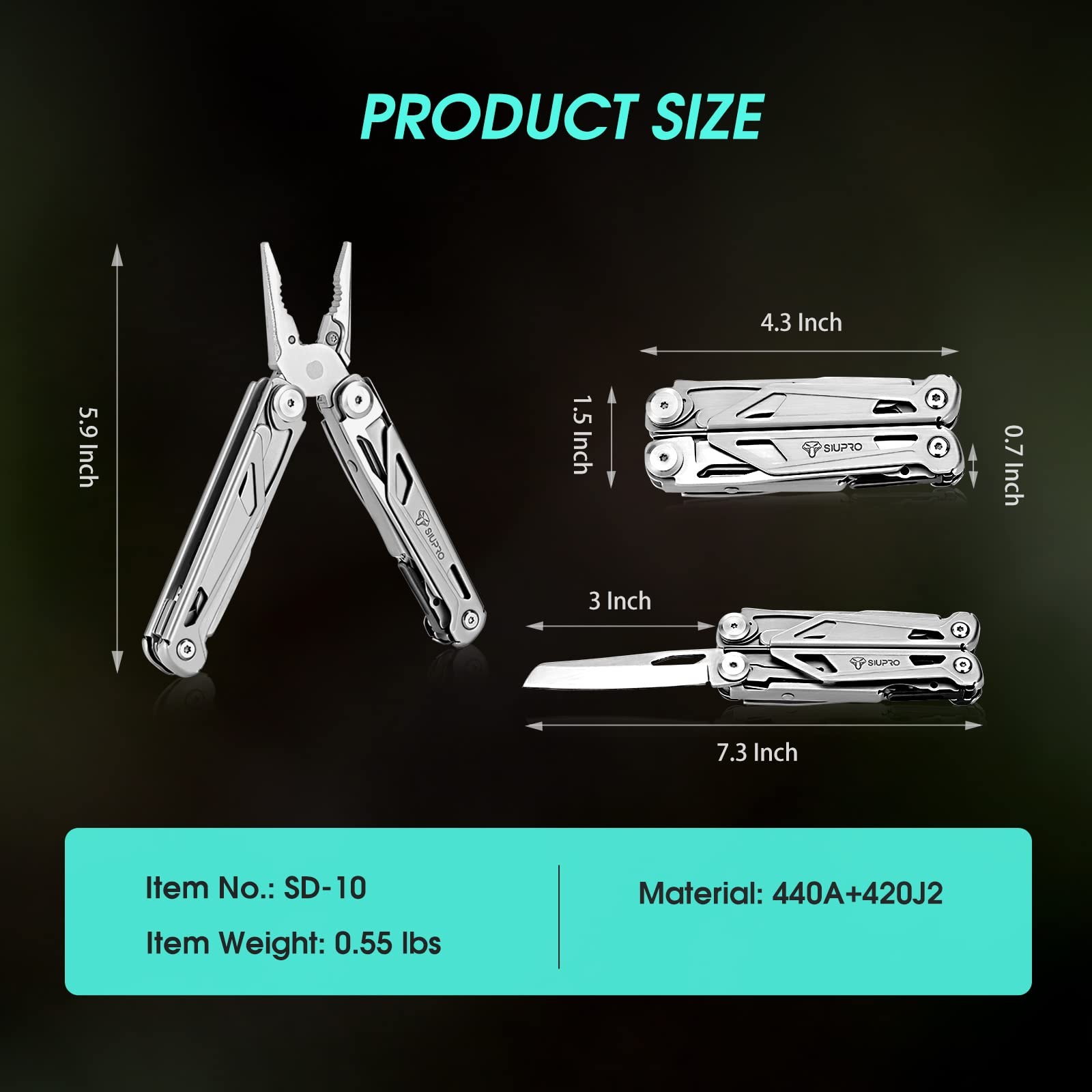 Multitool Pocket Knife for Men, Tactical Multi Tool With Scissors, Saw, Survi…
