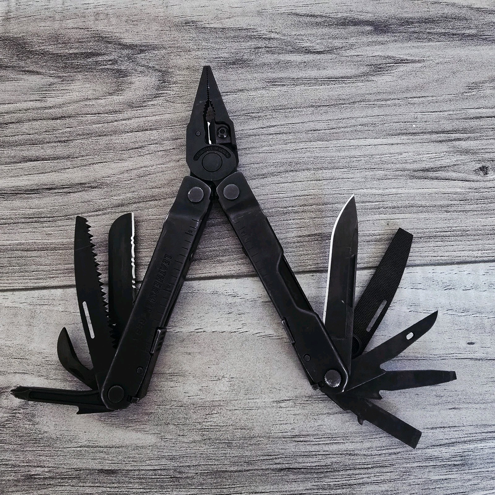 Leatherman Rebar Multi-Tool, Knife, Pliers, Saw, Black Oxide, USA
