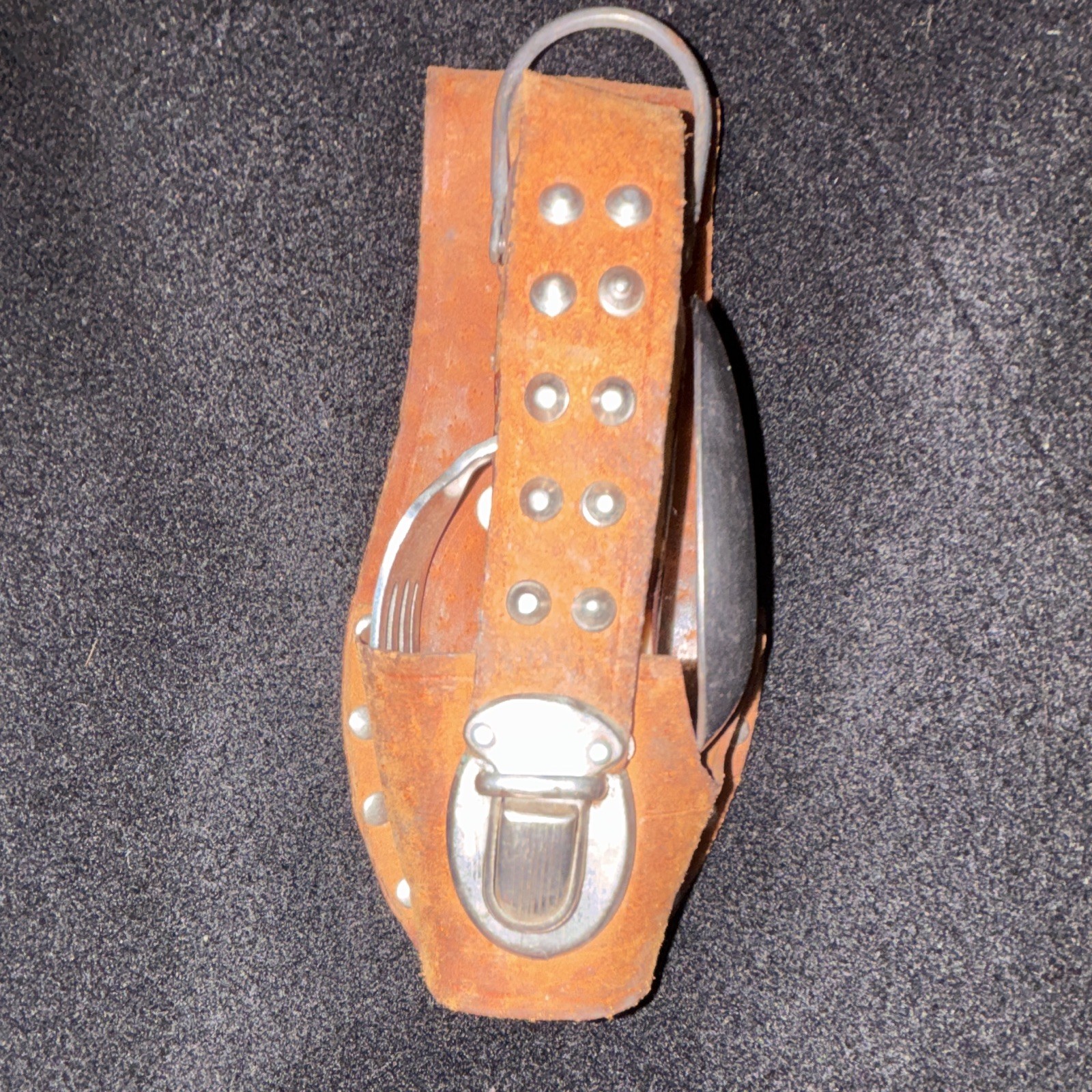 Camping Multi-Tool 6-in-1 Stainless Steel/Wood 3in Straight Blade Foldable