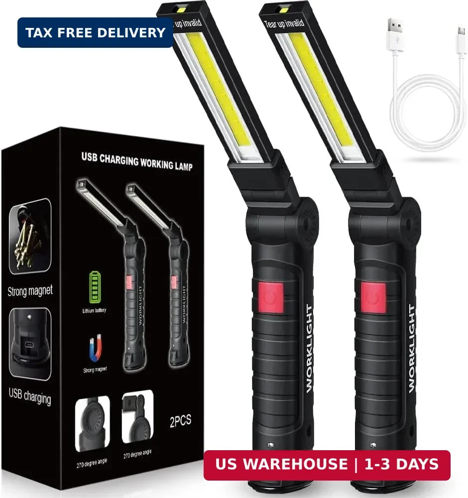 Tool Fathers Day Dad Gifts for Men Him Husband, LED Rechargeable Work Light for