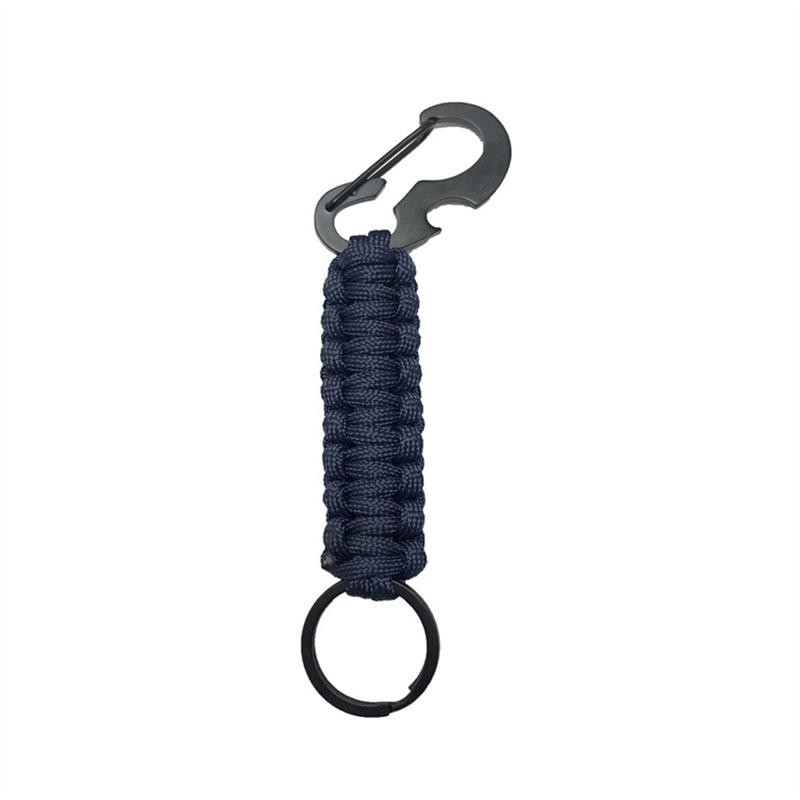 2PC Buckle Parachute Cord Woven Multifunctional Key Chain Bottle Opener Outdoor