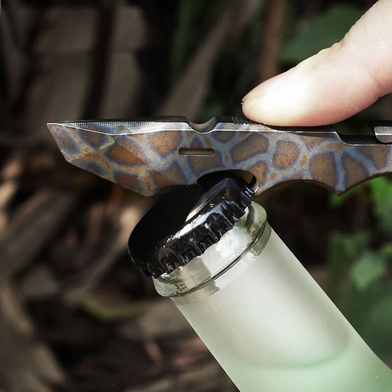 EDC Titanium Alloy Pocket Outdoor Multi Tools Pry Bar Crowbar Opener Cutter Tool