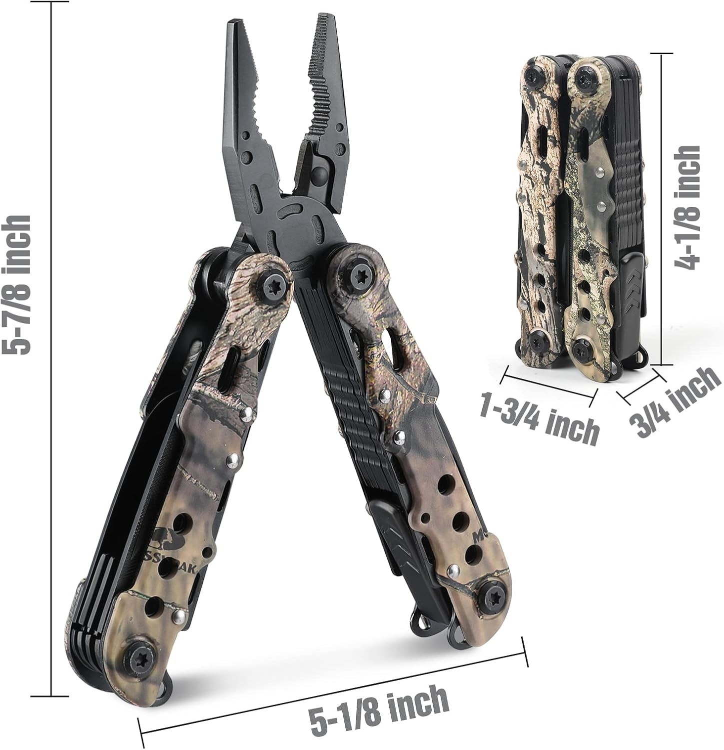 Camo 13-in-1 Multi-Tool with Sheath – Portable Pocket Knife for Outdoors
