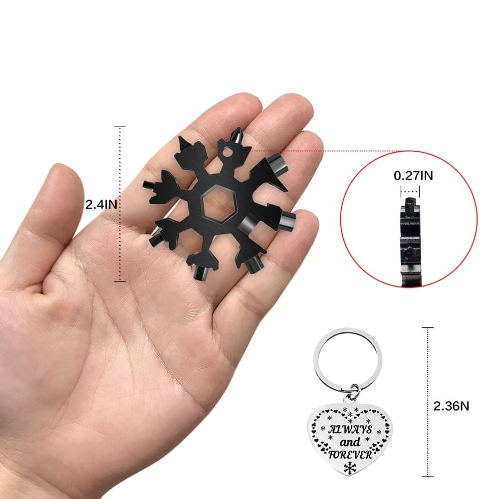 Stocking Stuffers for Adults Men Dad Gifts, Multi Tool 1 Pack 18 in 1 Black S…