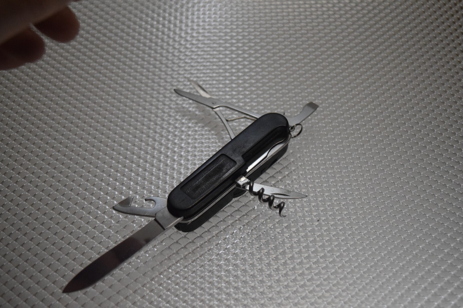SIX FUNCTION MULTITOOL KNIFE CORKSCREW COMPASS SURVIAL POCKET TOOL CAMP HIKING