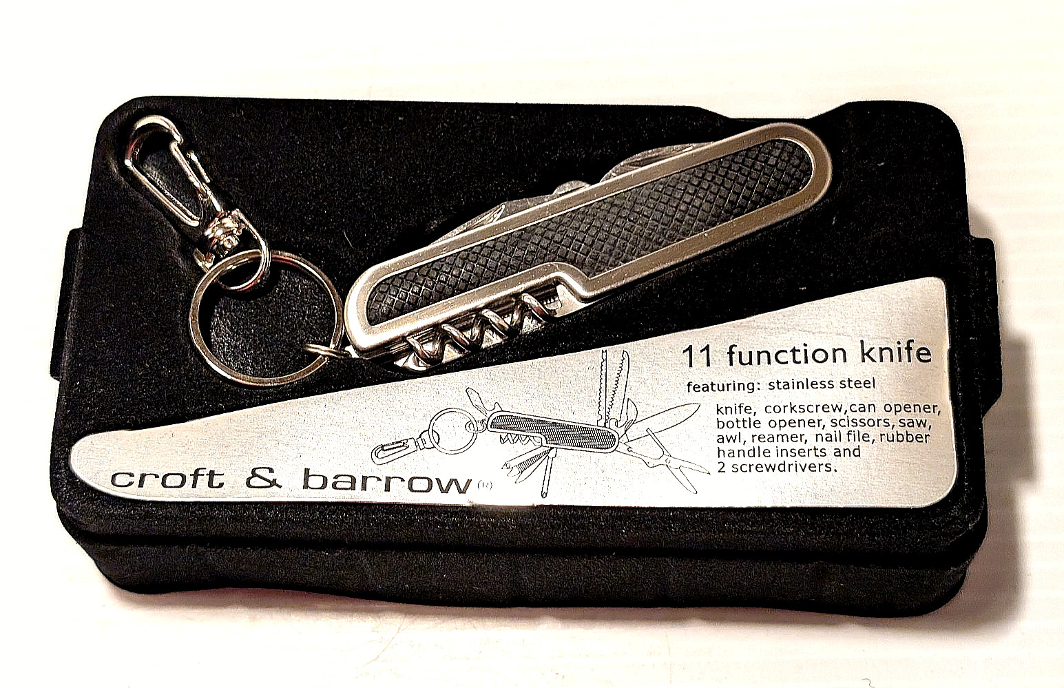 Multi Function Knife w/ 11 Stainless Steel Tools for 11 Functions Croft & Barrow