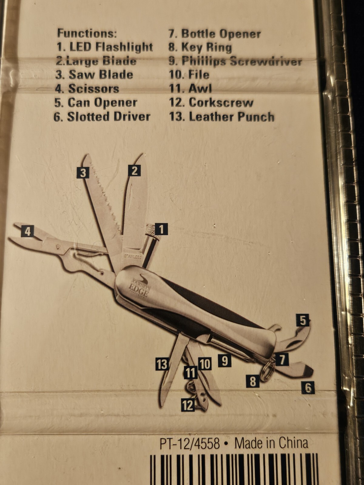 Journey’s Edge Swiss Everything 13 Function Pocket Tool PT-12/4558