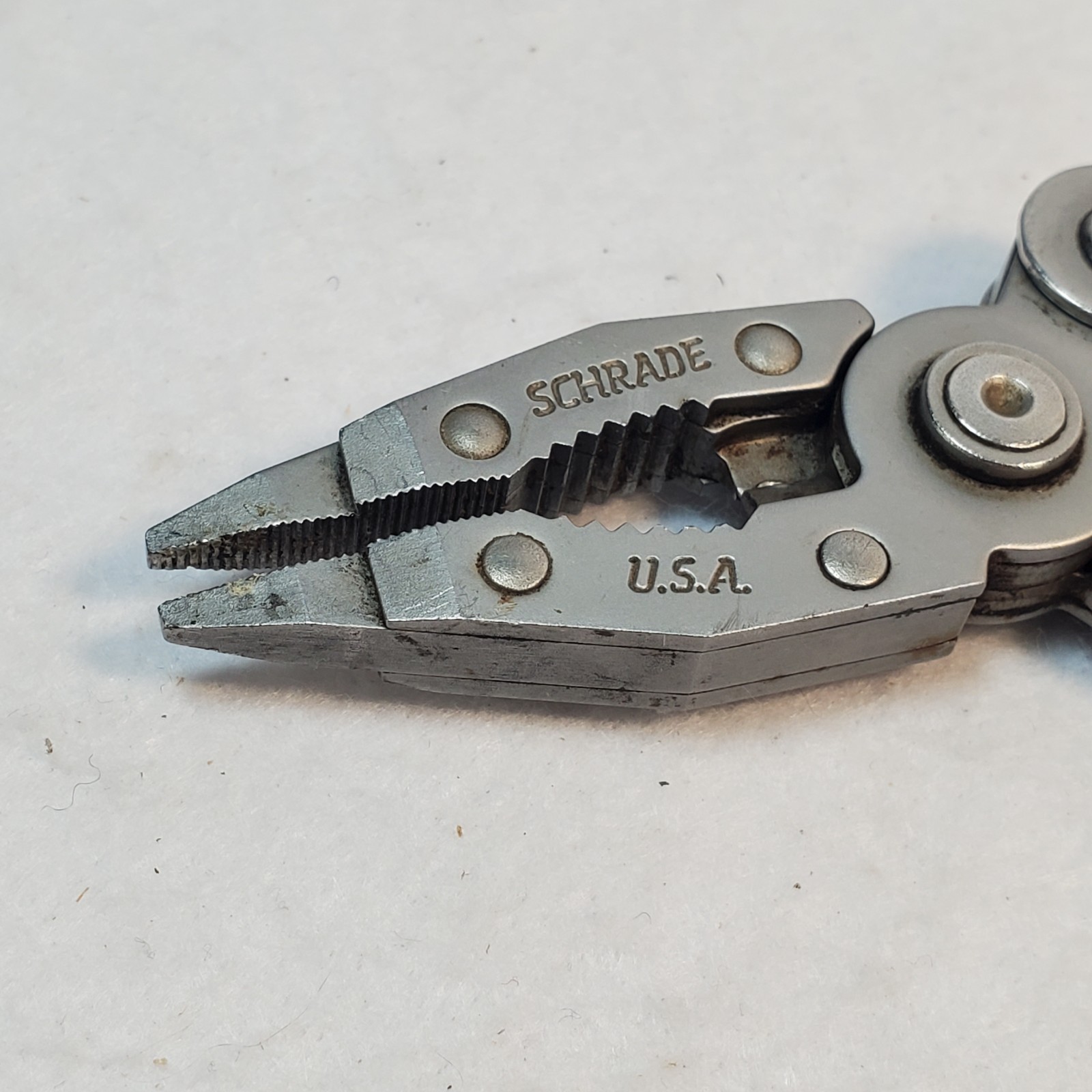 Vintage Schrade USA Tough-Tool ST1 Multi-Tool, Pliers Knife W/ Leather Sheath