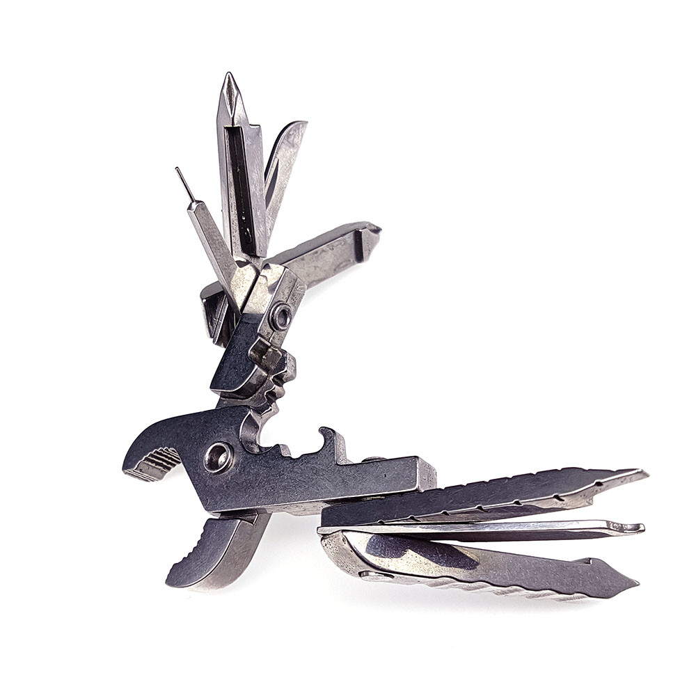 Multi Function Tool Set Mini Foldaway Key Chain Pocket Pliers Screwdriver