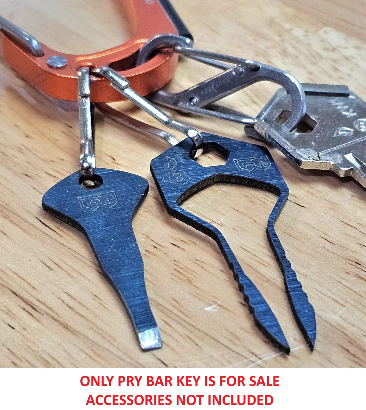 Grim Workshop Pry Bar Key High Carbon Steel Construction Lanyard Hole USA MADE