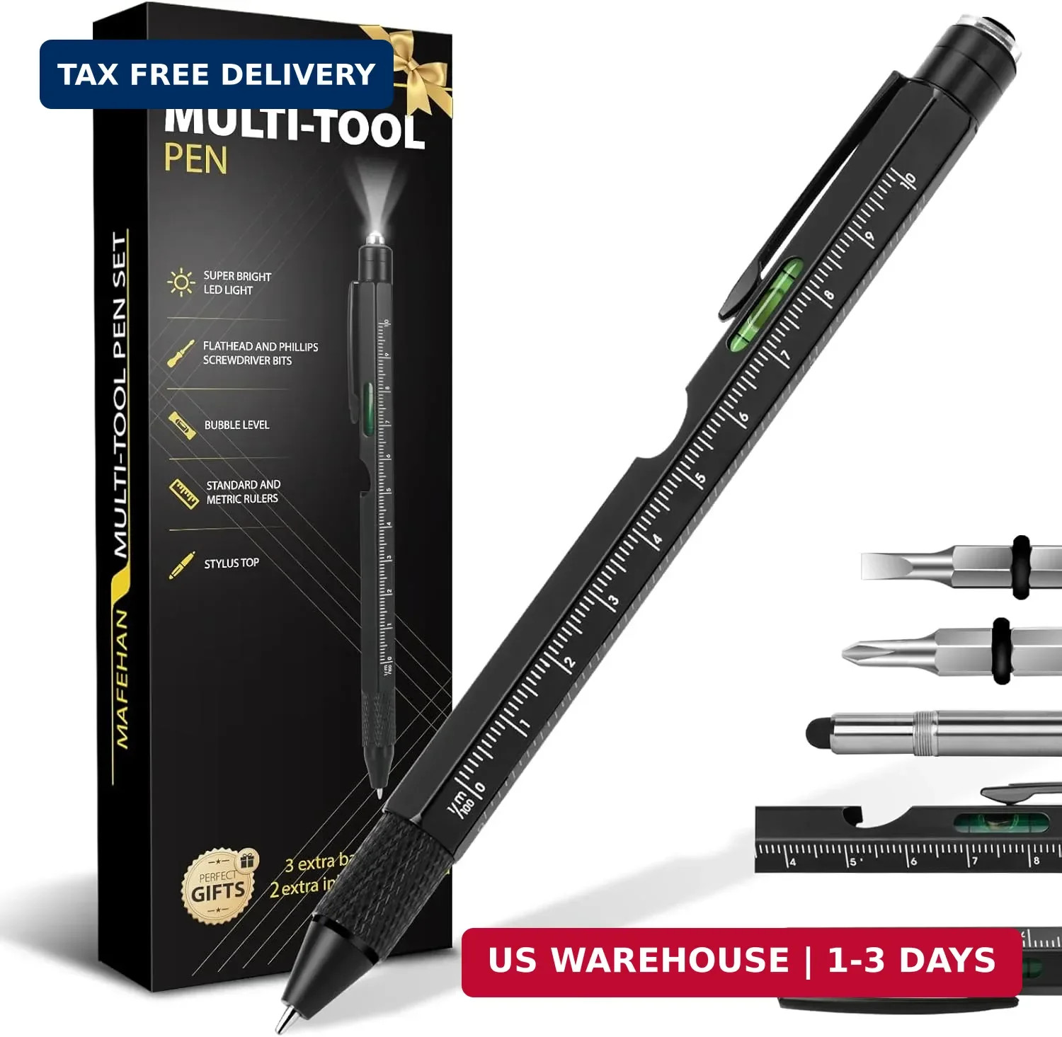 Fathers Day Dad Gifts from Daughter Son Wife, MAFEHAN 9-in-1 Multitool Pen with