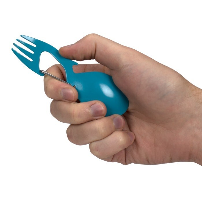 2 Kershaw Ration Multi Tool Spork Spoon Fork Carabiner & Bottle Open 1140 | Teal