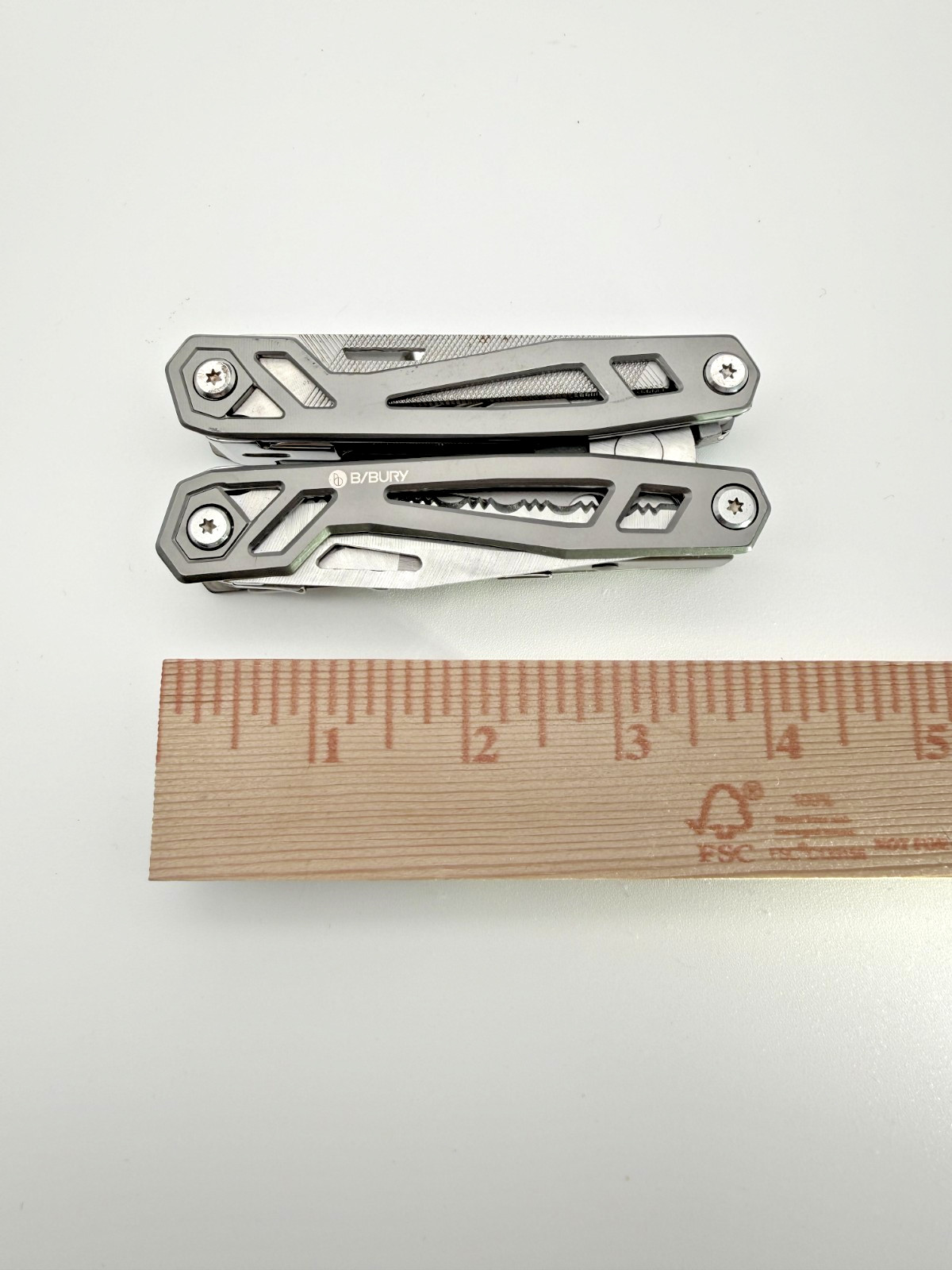 B/BURY Stainless Steel Multi Tool Pliers Knife Saw Screwdrivers EDC Tool