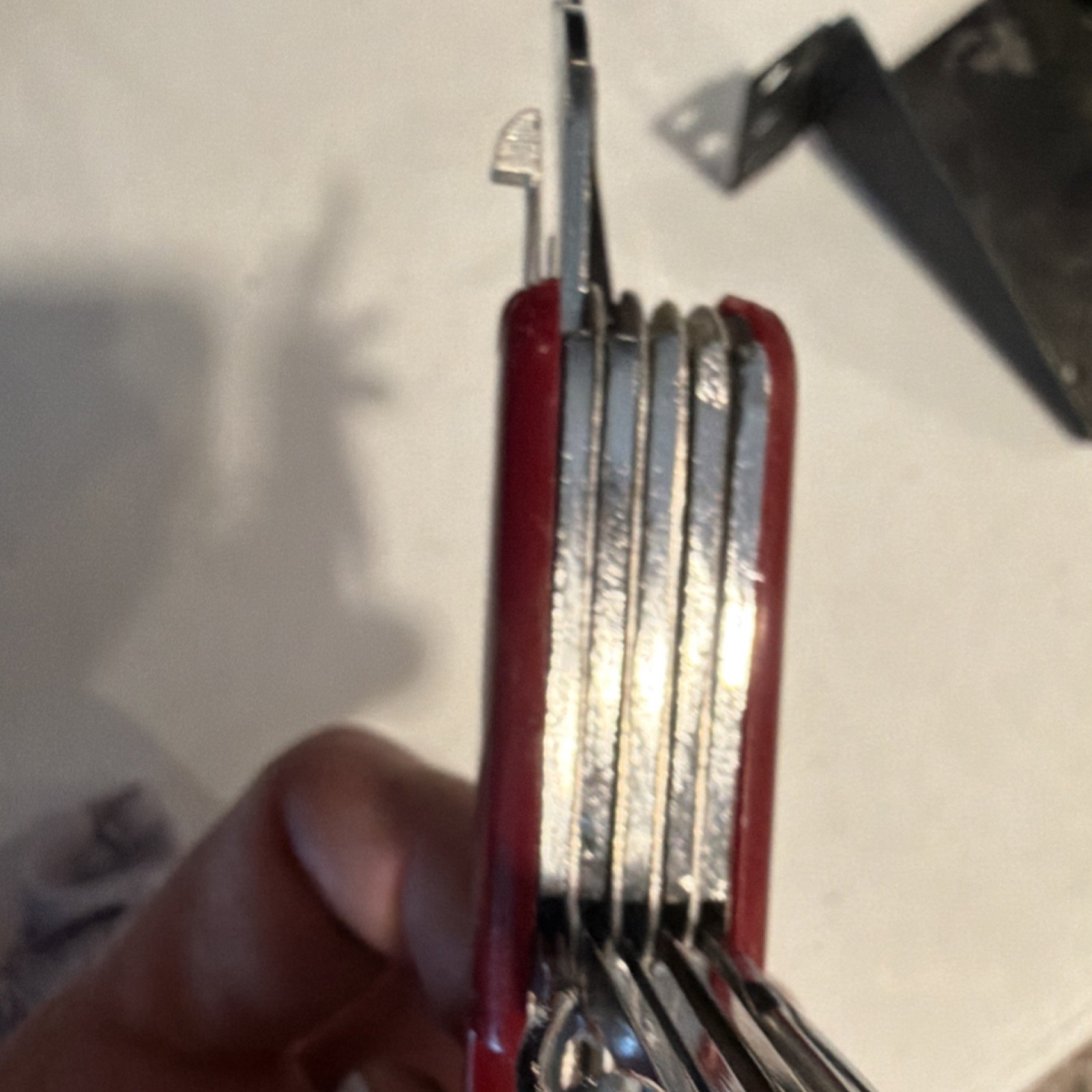 Red 12-Tool Multi-Tool Pocket Knife w/ Scissors Saw Corkscrew Bottle Opener