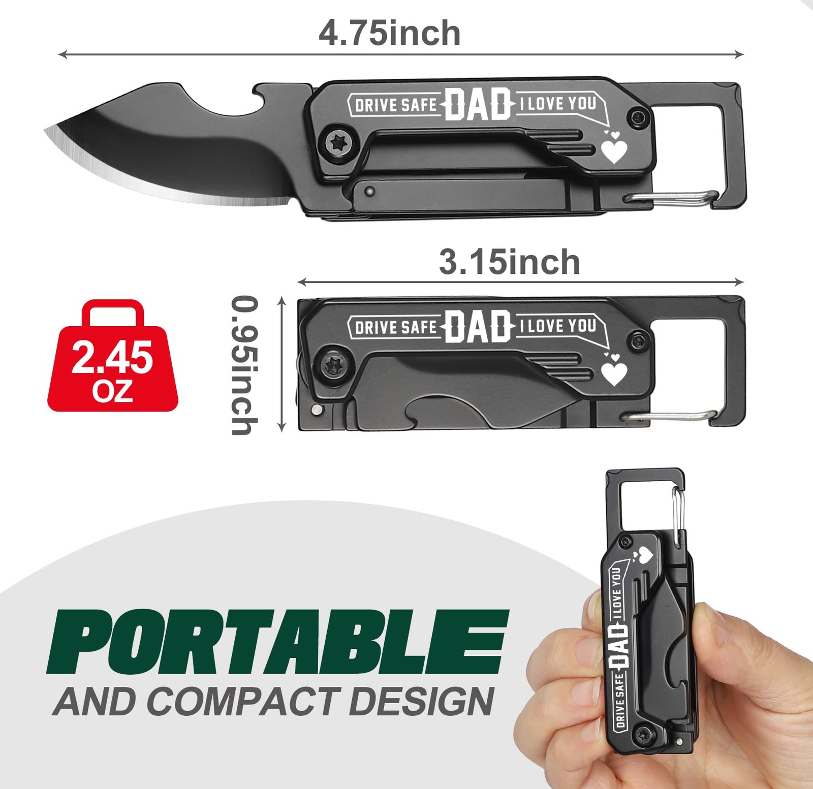 Dad Gifts – Fathers Day Ideas Gifts for Dads, Portable Tool – Fathers Day Dad…