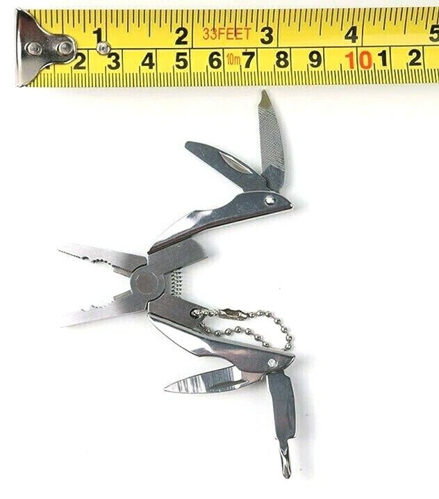 Portable Multi-Function Tool Key-Chain Plier Screwdriver Knife Nail File $15