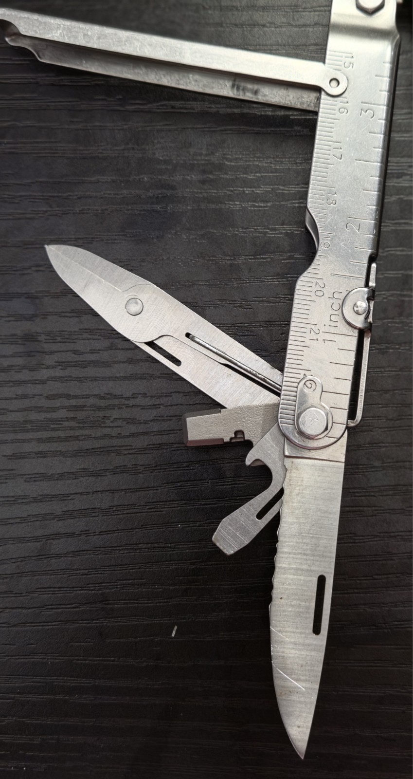 Vintage SOG PowerLock S60 Multi-Tool Patent Stamp Lynnwood WA Leather Sheath