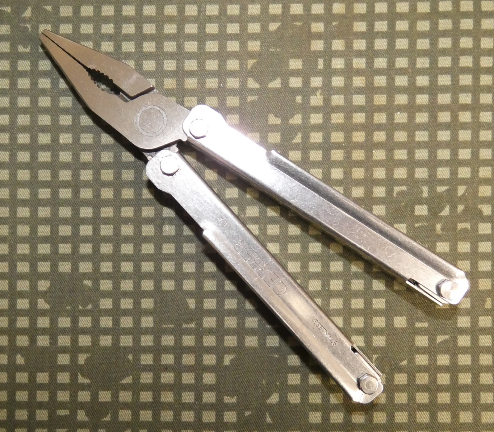 Vintage Gerber Military Provisional Tool Multi Tool Stainless Leather Sheath