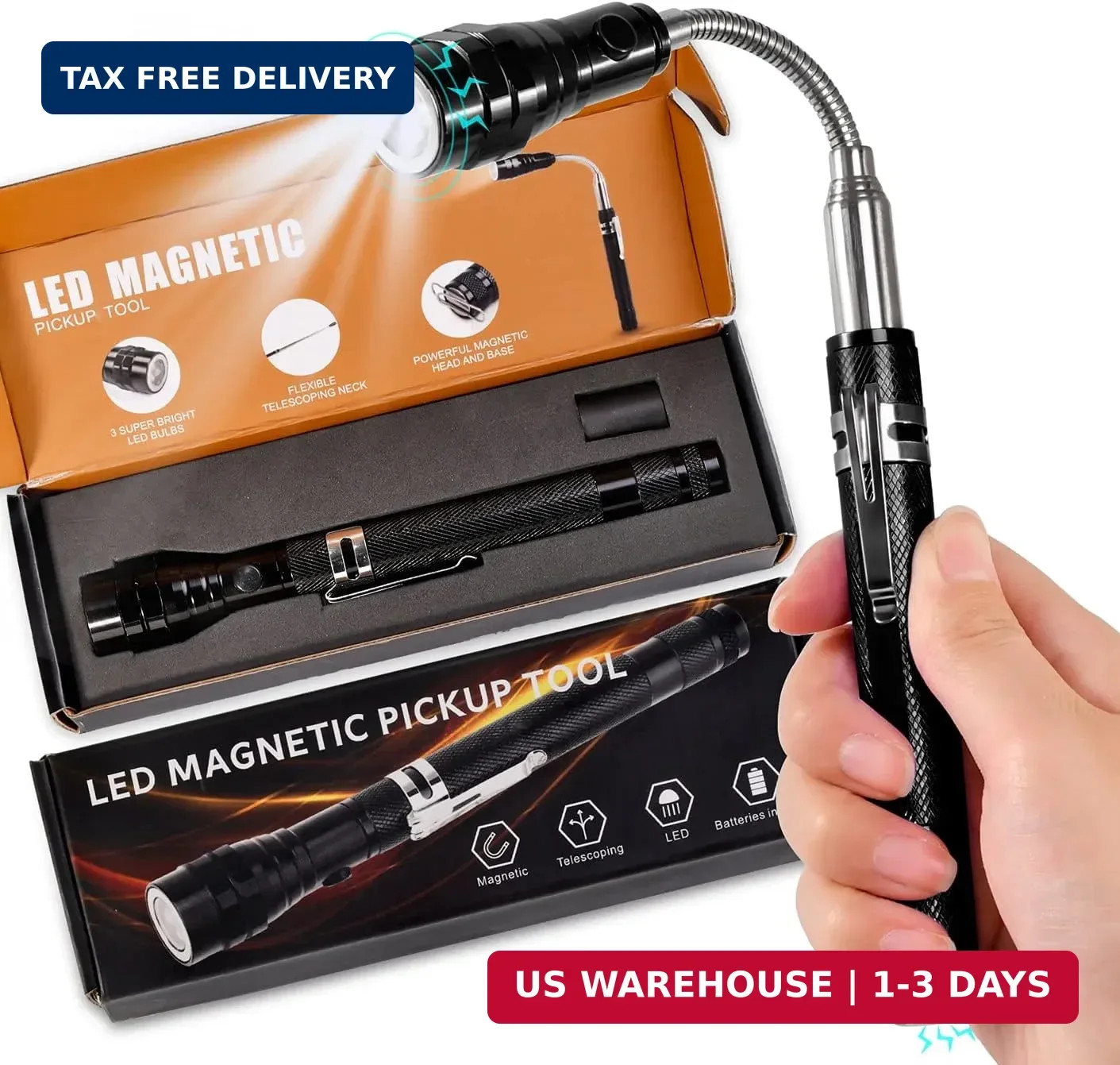 KUCHEY Magnetic Flashlight Fathers Day Dad Gifts for Men, Stocking Stuffers for