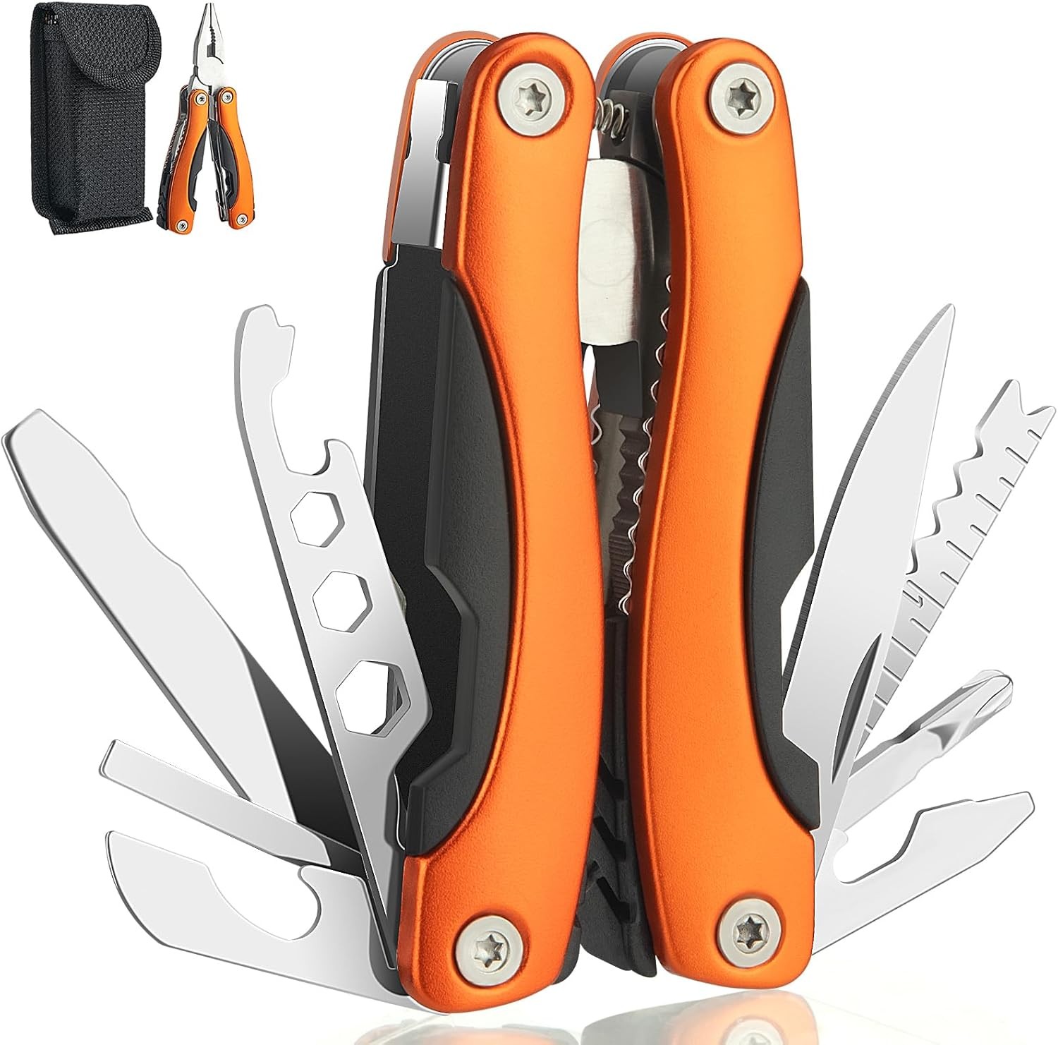 Needle Nose Pliers Multi Tool Hiking Essentials Fathers Gifts Pocket Knife