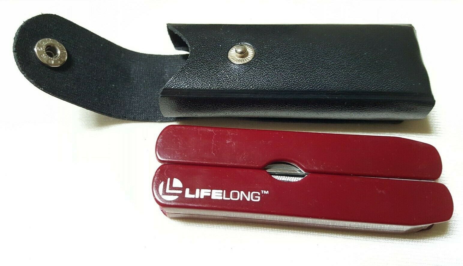 Lifelong Stainless Steel Multi Tool & Black Faux Leather Belt Pouch New w/o Tags