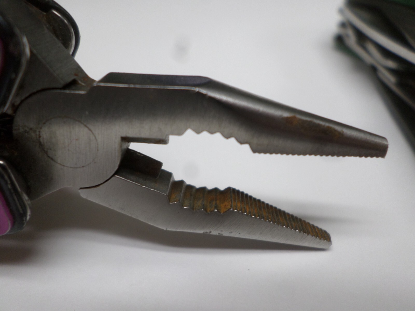 Lot of 4 Cabela’s Mini Multi Tools Spring Open Needle Nose Pliers Scissors Saw