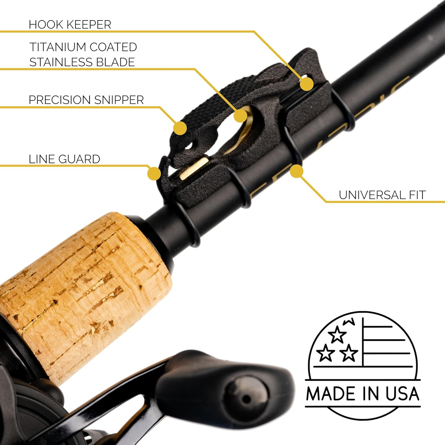 Multitool & Stow | Rod Mounted Line Cutter & Hook Keeper for Tackle Changes | Pr
