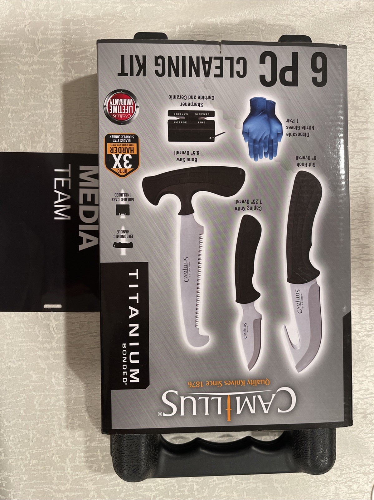 Camillus 6pc Cleaning Kit Tool & Knife Set Model 19355 Titanium Bonded