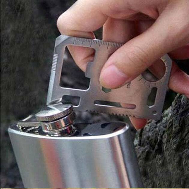 11 in 1 Multi EDC Tools Hunting Survival Camping Military Credit Card Knife