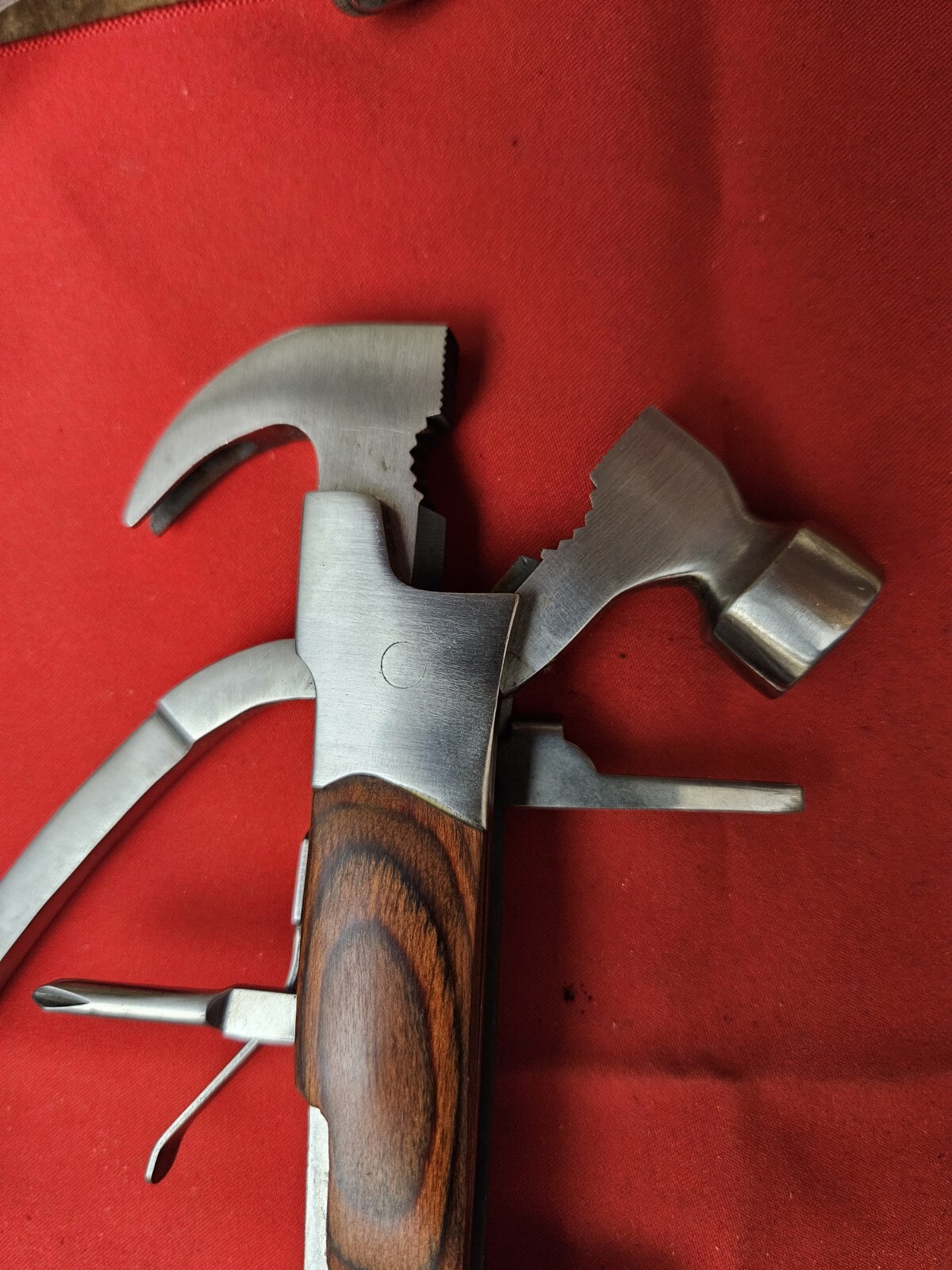 Vtg Sheffield Multi-Tool With Original Case Hammer Pliers Can Opener & More