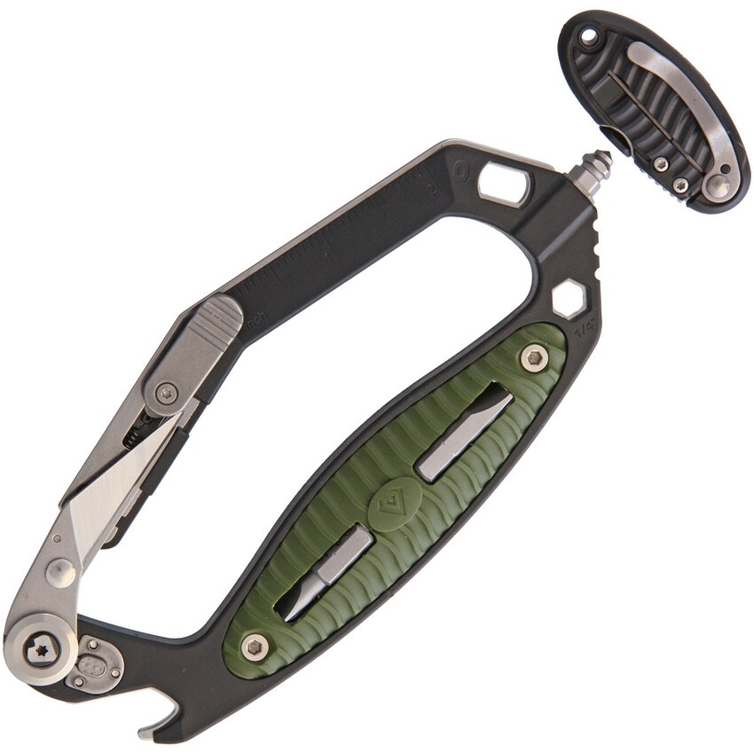 V NIVES CRAB Linerlock Knife Black Rescue Wrench Multi-Tool + Hermit 18FRNPBGR