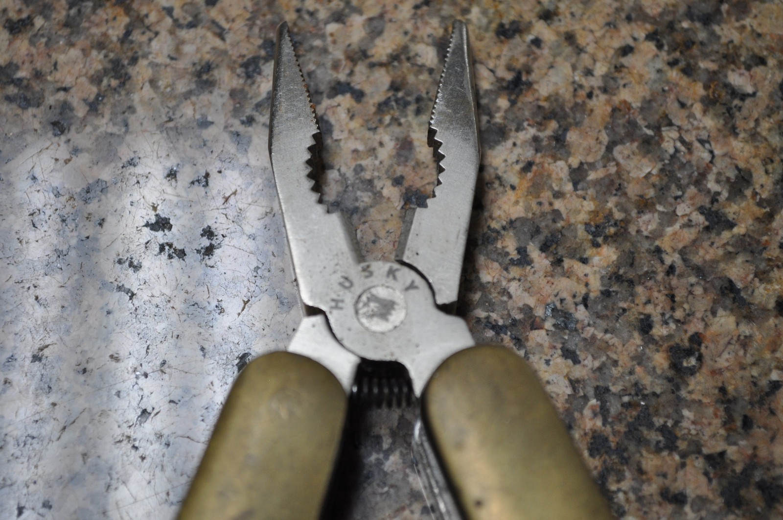HUSKY Multi-Tool Brass Wood vintage see pictures for more info on content / cond