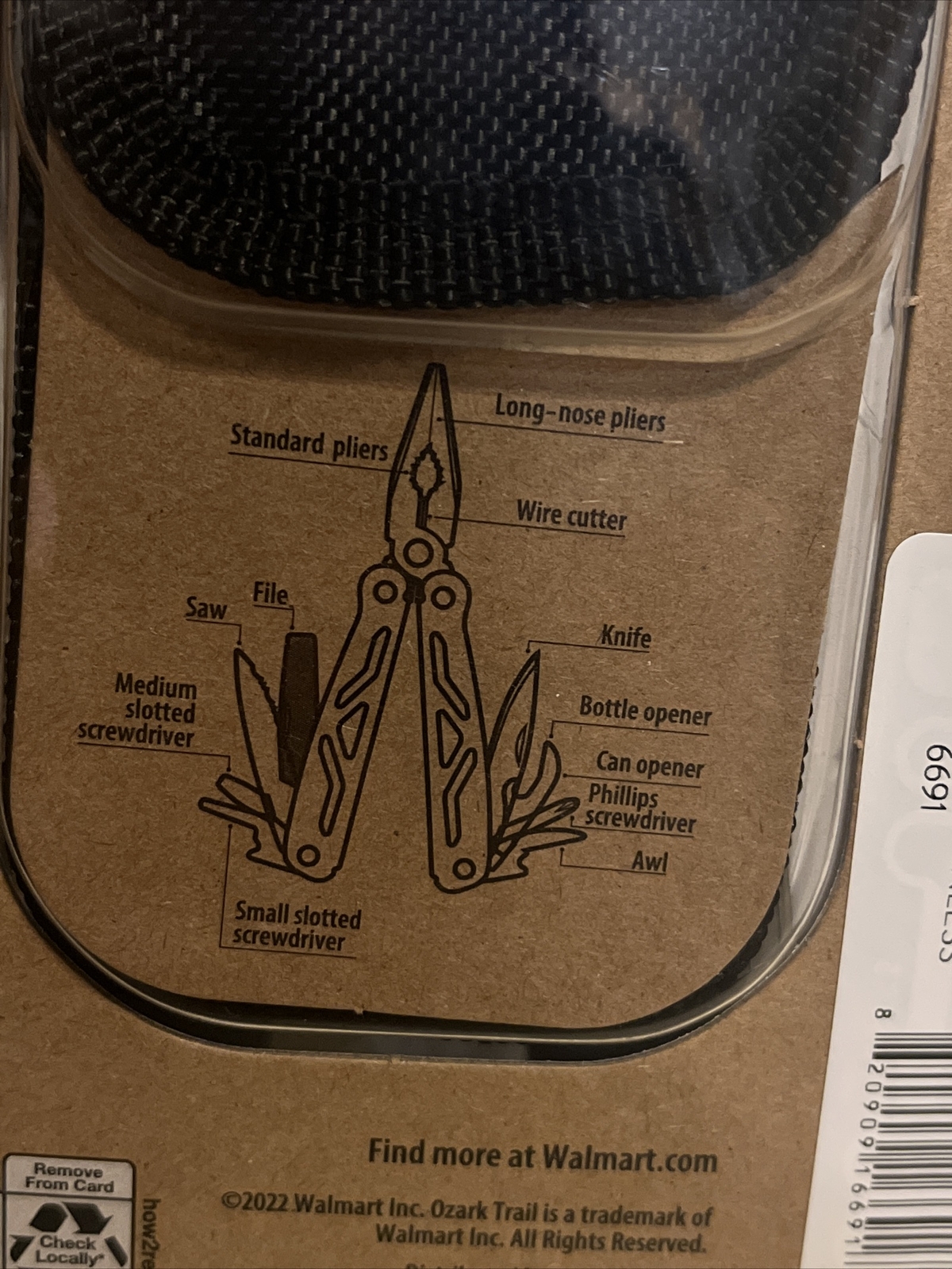 Ozark Trail 12 in 1 Multi-Tool Stainless Holder Outdoor Equipment Multi Tool