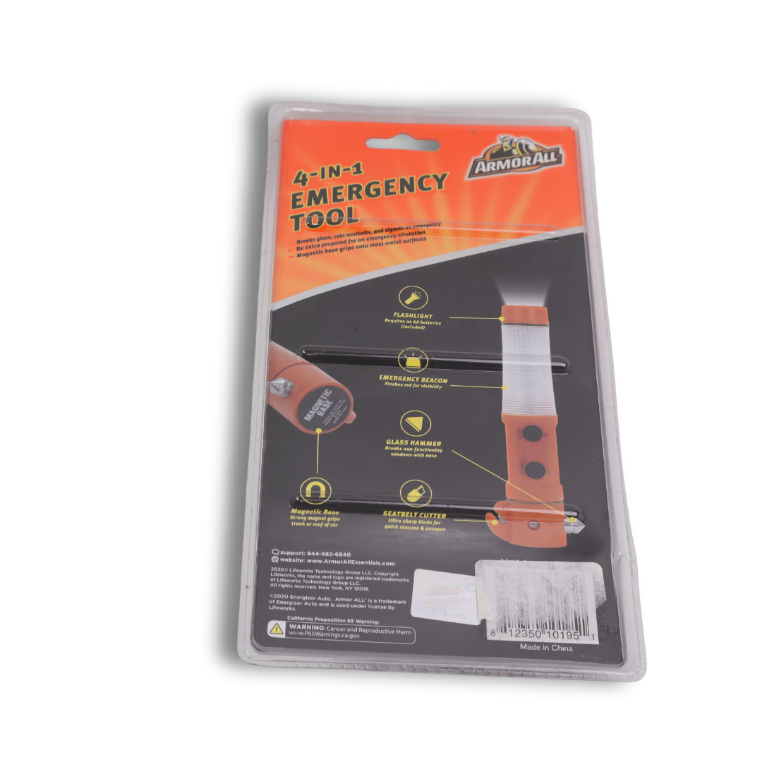 Emergency Tool Armor 4 in 1 ,glass breaker, beacon,Cutter and LEDflashlight, new