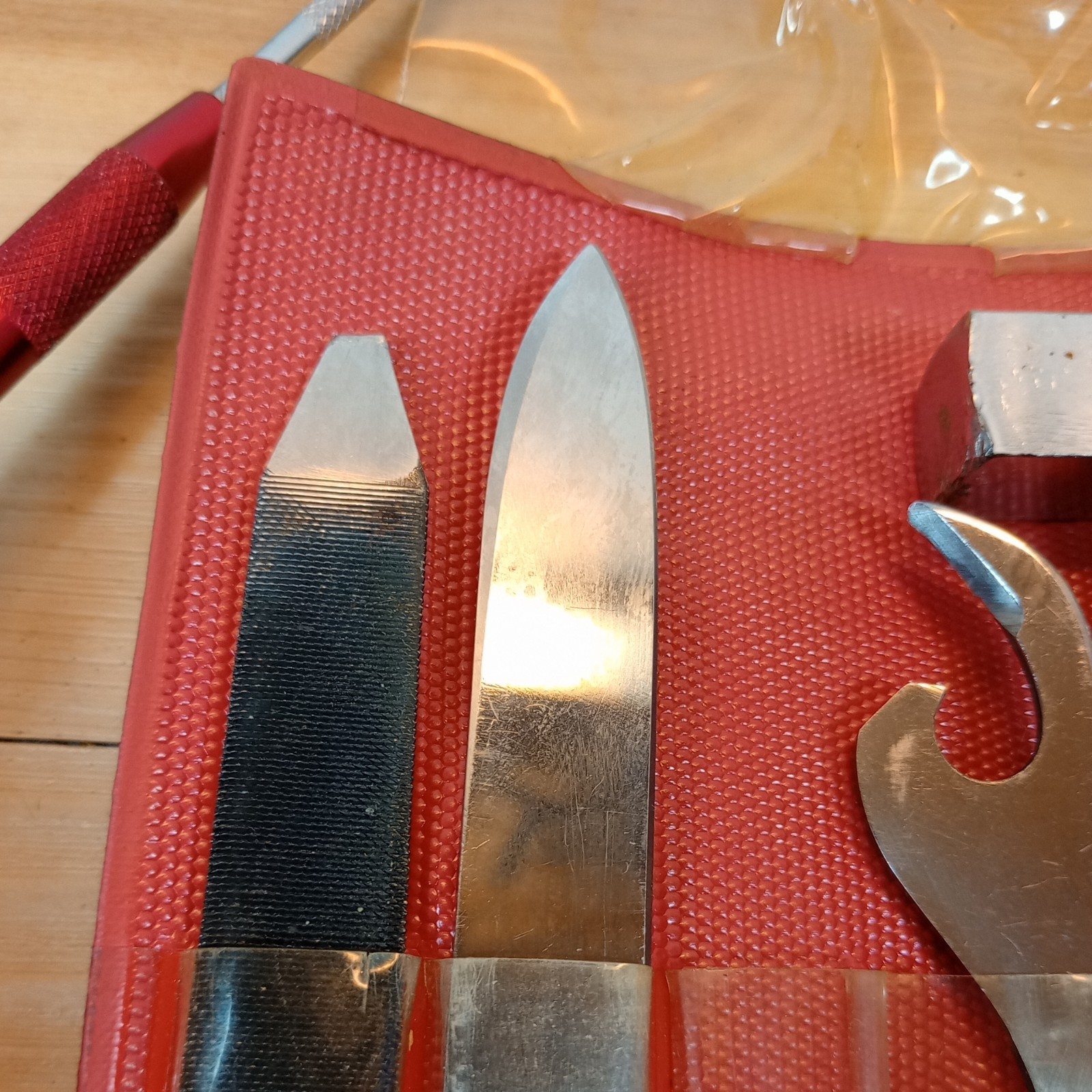 Vtg Multi Purpose Tool Kit Pocket Size Knife Interchangeable 6pc Stainless Japan