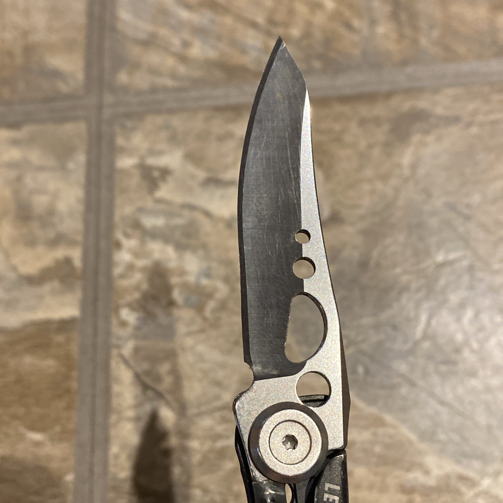 Nice! Leatherman Skeletool KB Folding Knife USA Black Handles With Bottle Opener