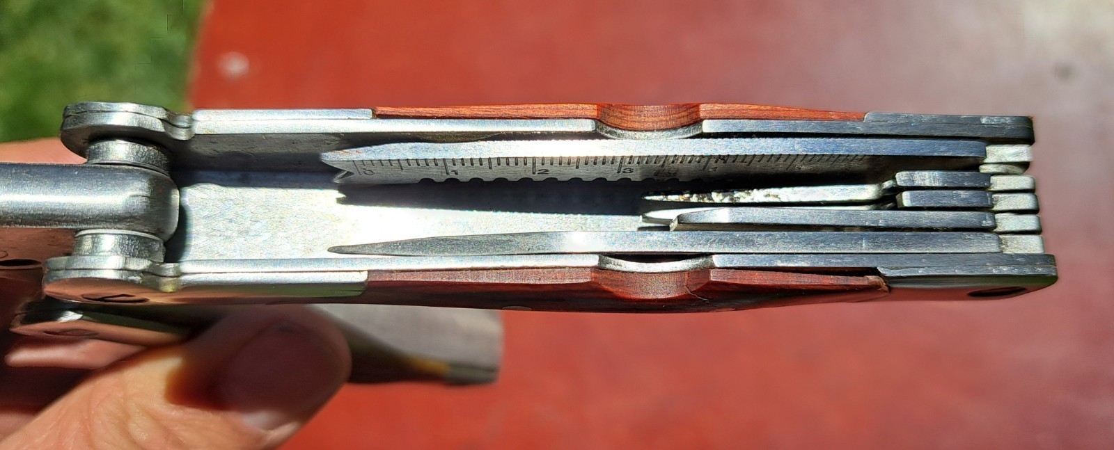 Hesco Bastion Multi-Tool Silver Stainless Steel Knife Wooden Handle