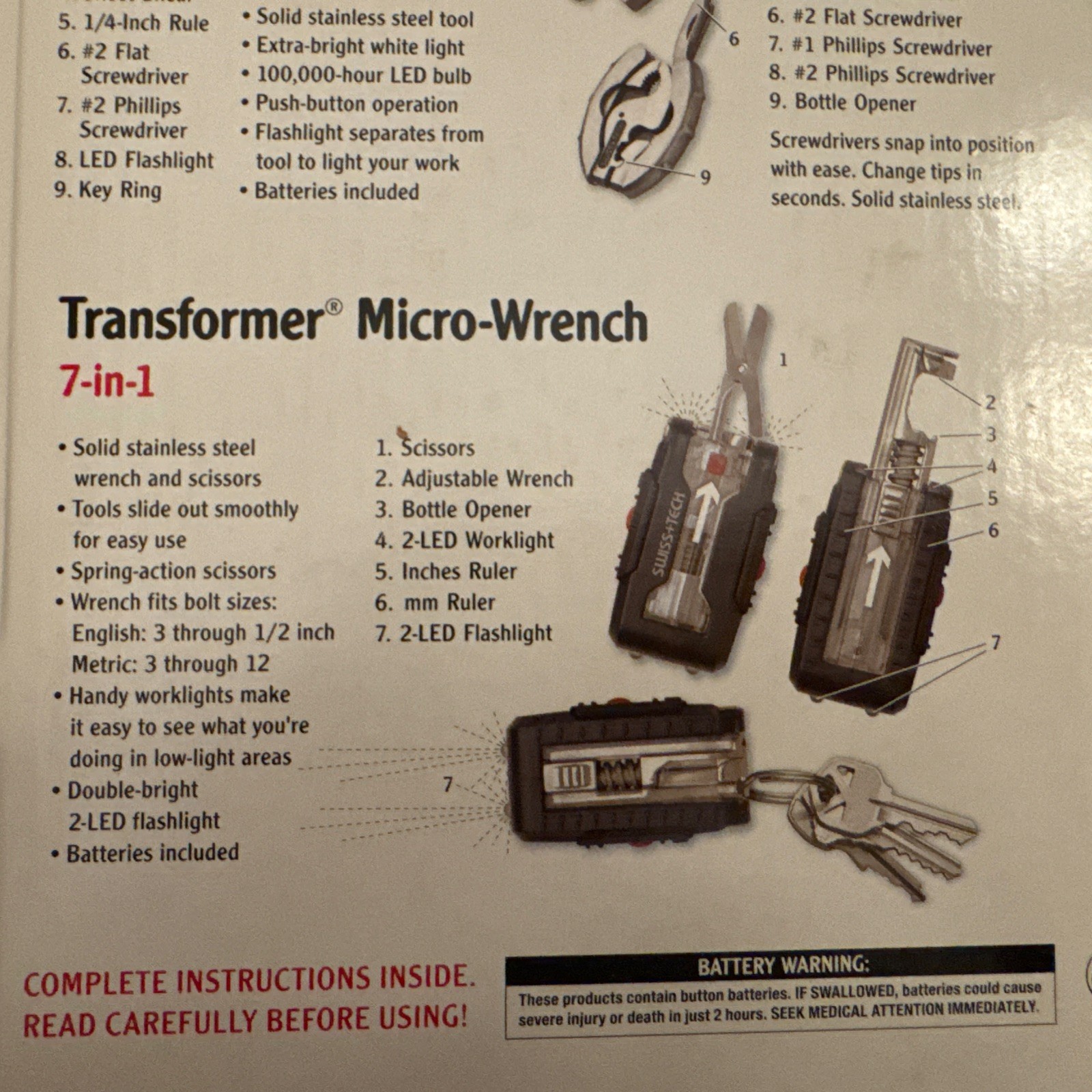 Swiss +Tech micro-tools Five Piece Set