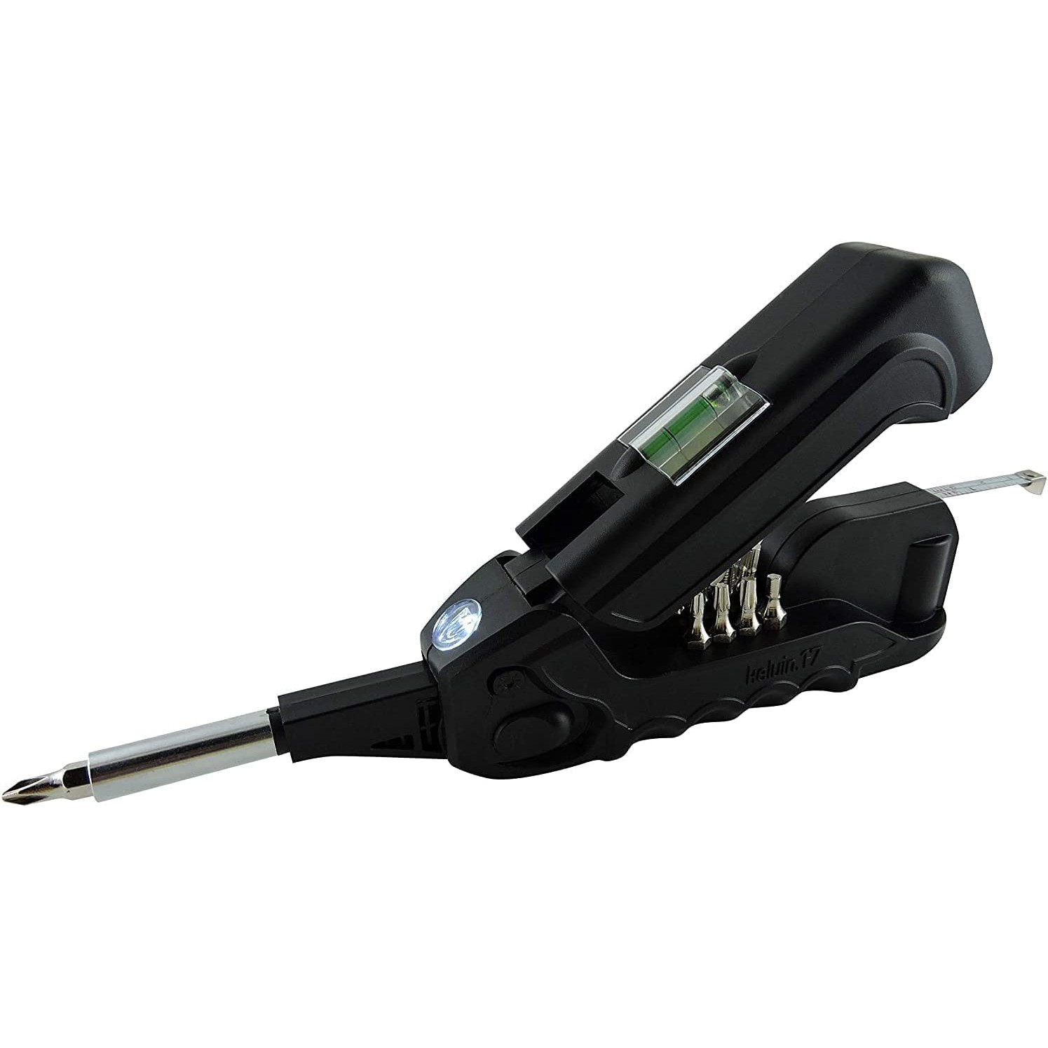 Kelvin Tools Kelvin 17 – The Everyday Multi-Tool with Flashlight (Black)