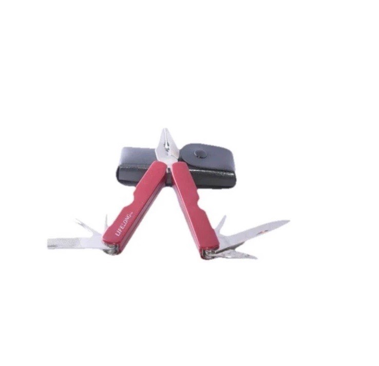 Lifelong Multi-Tool Pocket Knife & Pliers Utility Mini Tool Set EDC New DARK RED