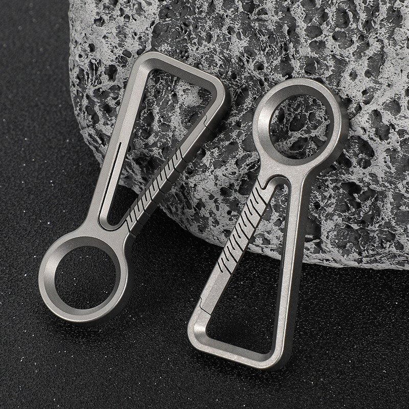 TC4 Titanium Alloy Keychain Car Key Chain Quality Portable Carabiner EDC Tool