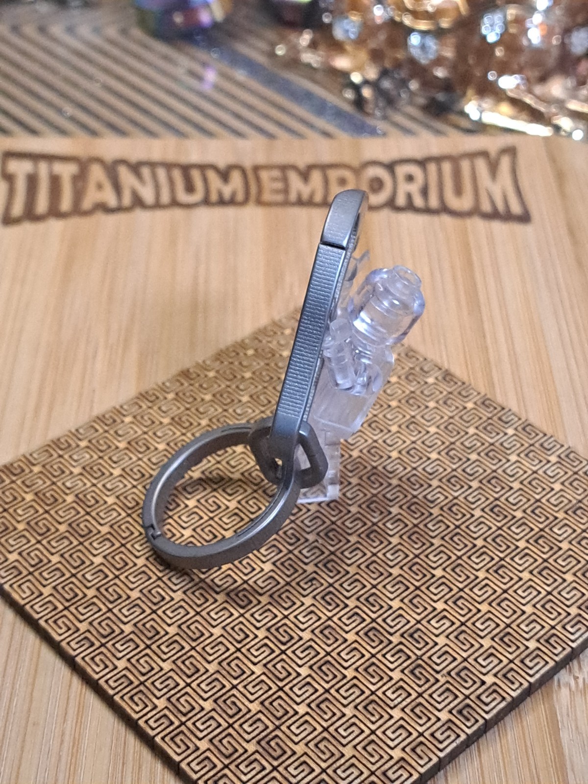 Mini EDC Titanium Carabiner Keychain With Built-in Bottle Opener