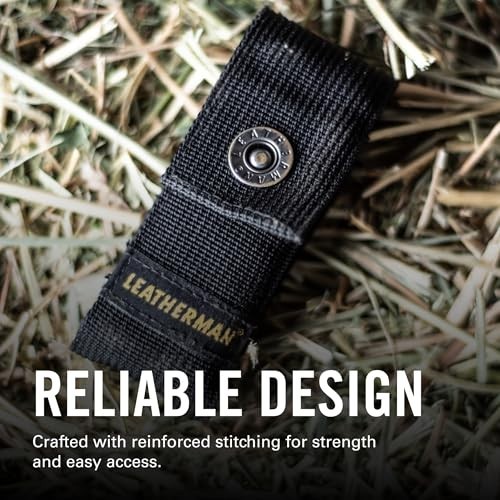 Premium Nylon Snap Sheath, Fits 3.25” to 4.5” Multi-Tools, Black, Medium