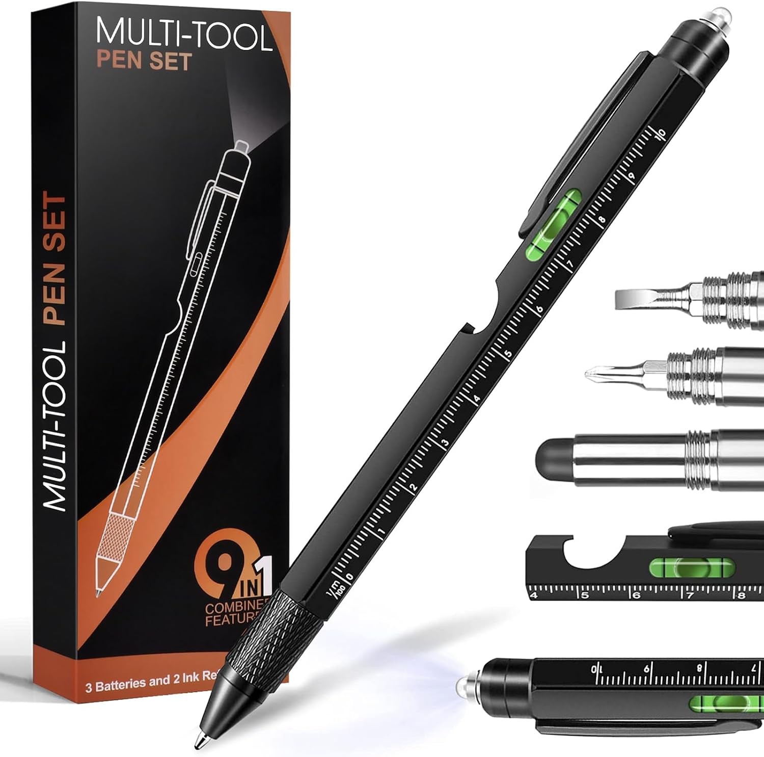 SAPGIF Stocking Stuffers for Men Dad Husband Him Adult 9 in 1 Multitool Pen | Gi